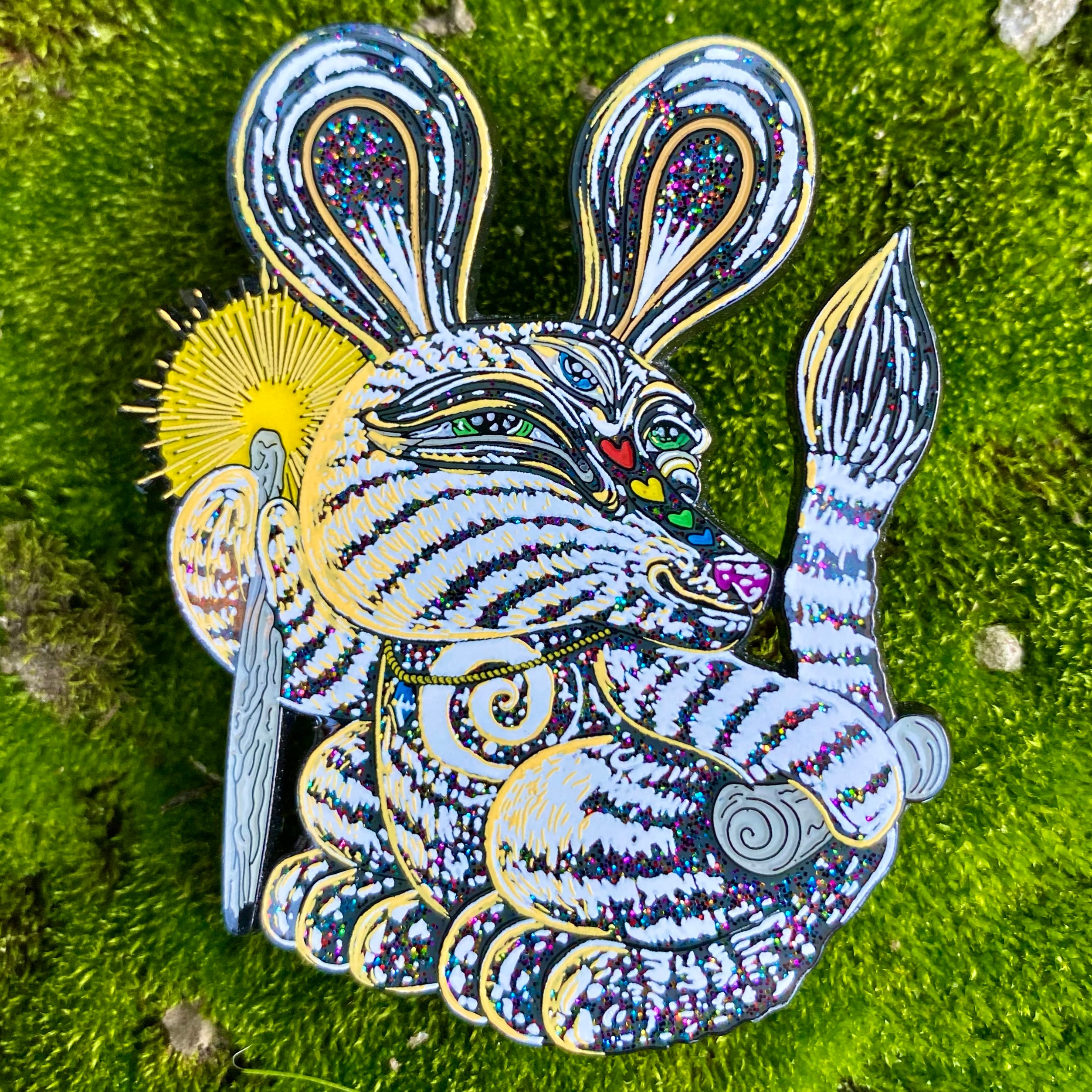 Chris Sukut Wizard Bunny Augmented Reality Pin – Electrifly Co